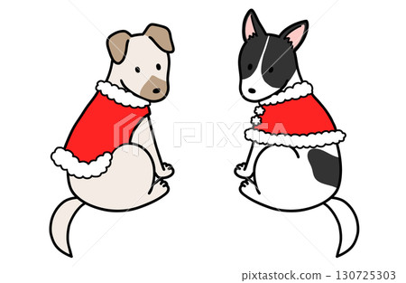穿著聖誕服裝的狗、救援犬和混種狗 130725303