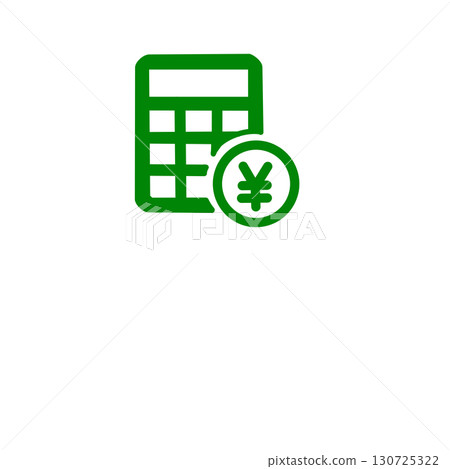 Japanese yen and calculator icon Japanese yen and calculator icon 130725322
