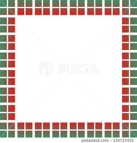 紅色和綠色 4 塊瓷磚聖誕框架，漸變 130725435