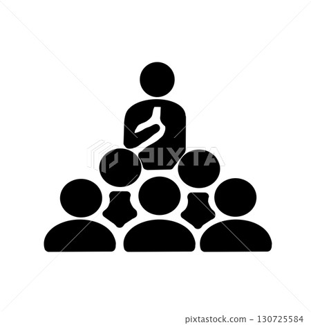 Presentation person and audience icon 130725584