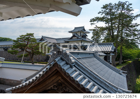 Kanazawa Castle in Japan on Summer Day 130725674