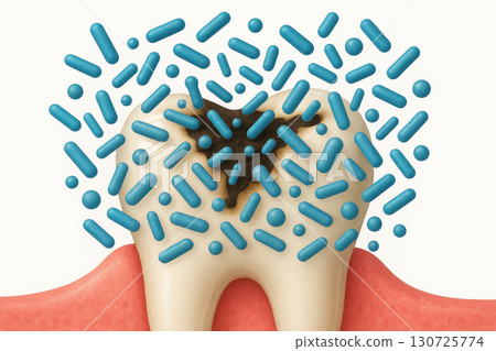 Tooth cleaning and dental care are essential for oral hygiene to prevent tooth decay and protect teeth from harmful bacteria and gum disease 130725774