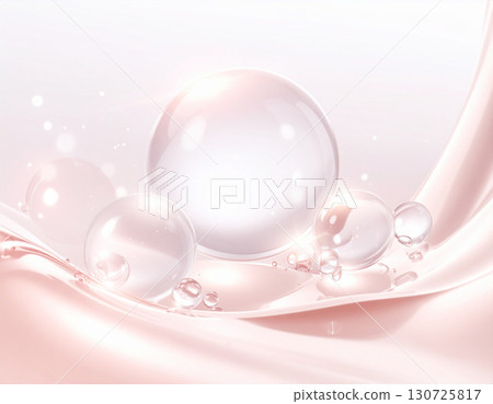 Pale pink foam and serum background that resembles beauty ingredients Pale pink foam and serum background that resembles beauty ingredients 130725817