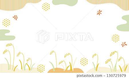 視訊串流背景47：稻穗與紅蜻蜓圖案 130725979