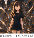 漂亮的女孩畫像 130726418