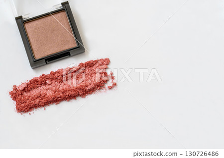 Eyeshadow texture on white background Eyeshadow texture on white background 130726486