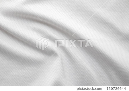 White sports clothing fabric football shirt jersey texture background 130726644