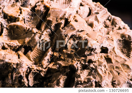 Rough surface of the stone with light inclusions 130726695