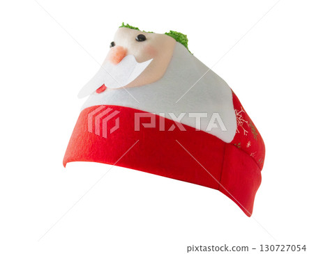 Red Christmas Santa Claus hat isolated on white background 130727054