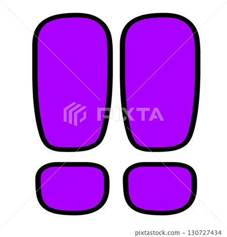 洋紅色感嘆號插圖|生動而令人印象深刻的感嘆號圖標 130727434