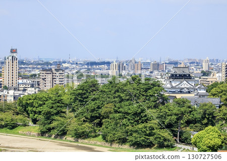 Okazaki City, Okazaki Castle and the cityscape Okazaki City, Okazaki Castle and the cityscape 130727506
