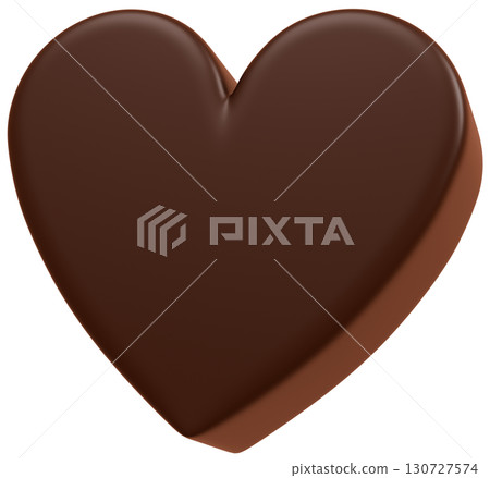 3D Material Chocolate Heart 130727574