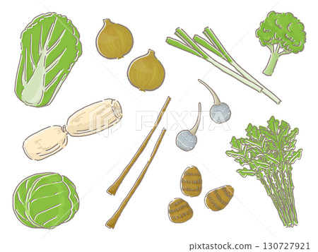 Illustration of various vegetables 130727921