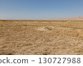 Arid desert landscape in balkh province afghanistan with distant mountains and a clear sky 130727988
