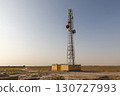 Telecommunication tower in the remote desert landscape of Jowzjan Province Afghanistan 130727993