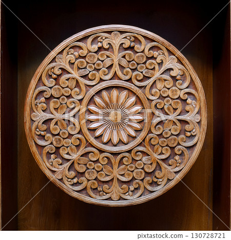 Old wood carving decoration 130728721