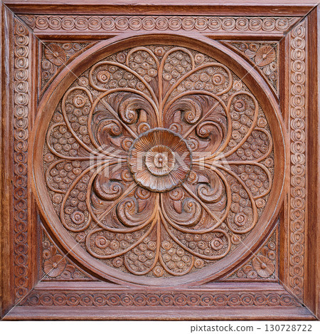 Old wood carving decoration 130728722