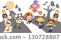 Illustration set of children in Halloween costumes Illustration set of children in Halloween costumes 130728807