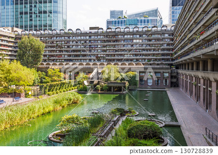 Barbican Estate Water Garden in London, UK - Brutalist Architecture and Urban Oasis 130728839