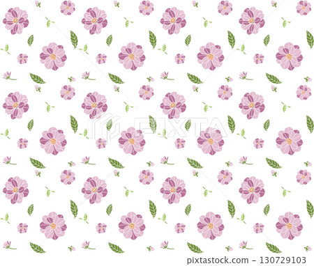 Drawing pattern of magnolia flower with leaf on white background. Drawing pattern of magnolia flower with leaf on white background. 130729103