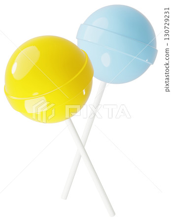 3D material_lollipop_yellow 130729231