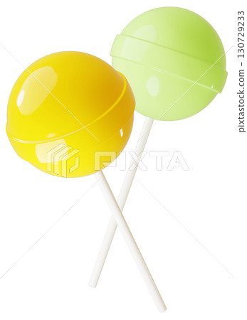 3D material_lollipop_yellow 130729233