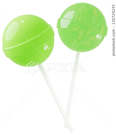 3D material_lollipop_yellow-green 3D material_lollipop_yellow-green 130729245