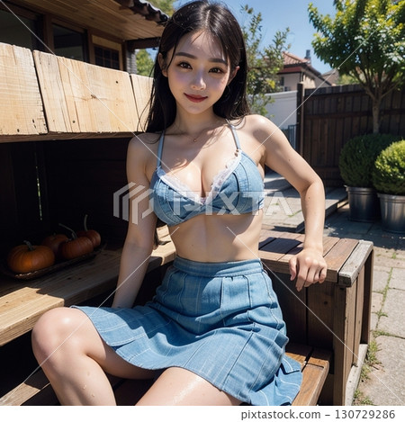 在海濱度假勝地隨風搖曳 在海濱度假勝地隨風搖曳 130729286