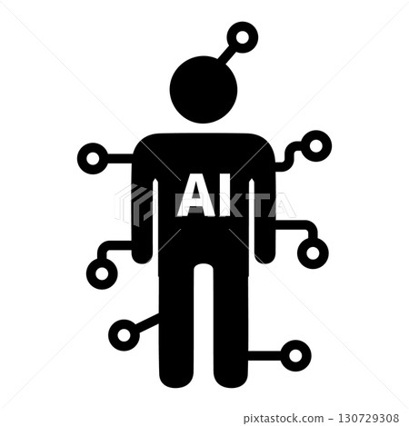 AI artificial intelligence icon 130729308