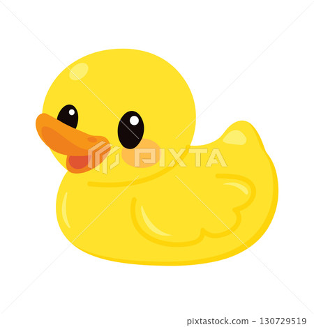 Illustration of a Yellow Rubber Duck Illustration of a Yellow Rubber Duck 130729519