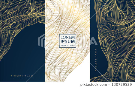 Luxury abstract vector background, gold and black liquid patterns, elegant lines, marble textures, modern Asian design. Premium cards, wedding invitations, fashion posters Luxury abstract vector background, gold and black liquid patterns, elegant lines, marble textures, modern Asian design. Premium cards, wedding invitations, fashion posters 130729529