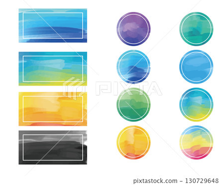Watercolor paint frame Watercolor paint frame 130729648