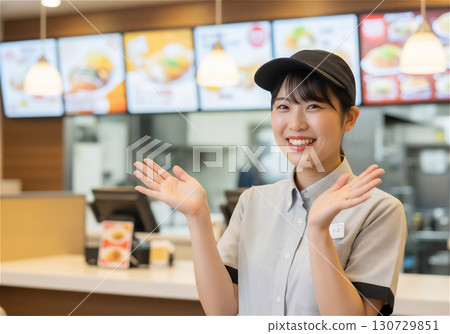 微笑努力工作的學生兼職人員 130729851