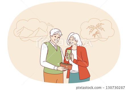 Cash stash for summer travel for seniors dreaming of trip to beach or cruise to island paradise Cash stash for summer travel for seniors dreaming of trip to beach or cruise to island paradise 130730287
