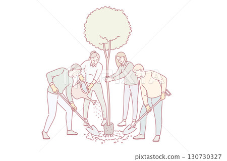 Agriculture, growing tree and planting concept 130730327