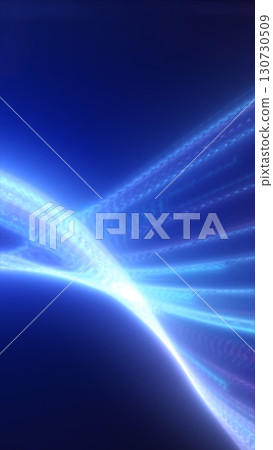 Abstract glowing blue energy flow resembling a fluid stream over a dark background 130730509