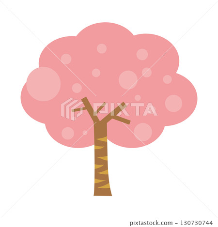 Simple cherry tree illustration Simple cherry tree illustration 130730744