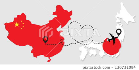 Airplane travel from China to Japan 130731094