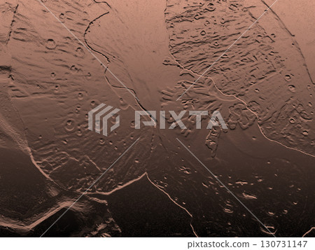 Cracked brown texture with frost effect 130731147