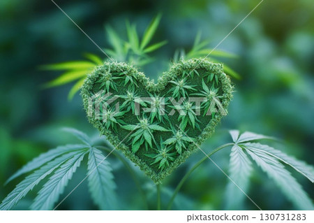Hemp and Nature Unite in a Heartwarming Symbol of Love and Harmony Generative AI 130731283