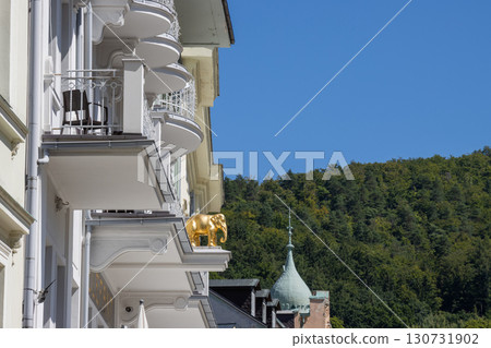 Detail of a historical house, Karlovy Vary, Czechia 130731902