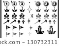 Monotone ranking and arrow icon set 130732311