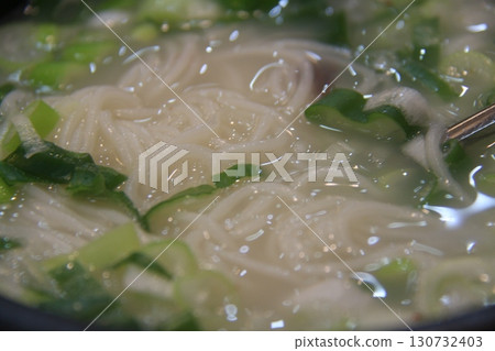 noodles with meat in soup noodles with meat in soup 130732403