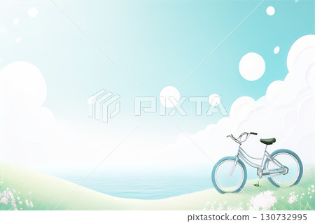 Sea view hill background material 130732995