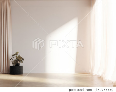 empty room mockup, wall and floor 130733330