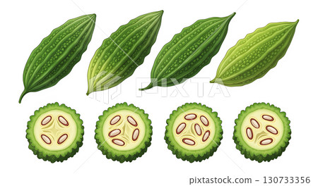 vegetables isolated on transparent background 130733356