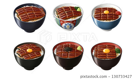 Japan food set. illustration design.	 130733427