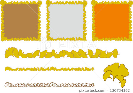 秋季簡易畫框套裝-銀杏套裝 130734362