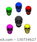 Colorful skeleton set (front) 130734627