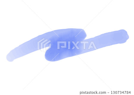 Watercolor-style underline illustration Blue 130734784